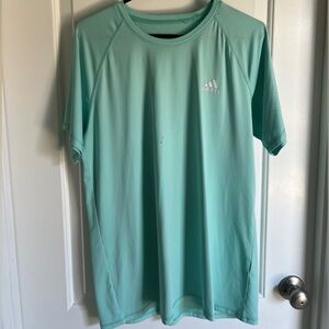 Large teal adidas dri fit t shirt